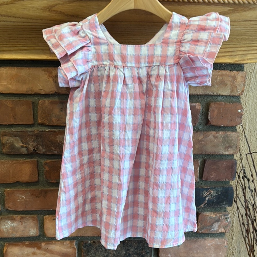 Pink and White Gingham Dress